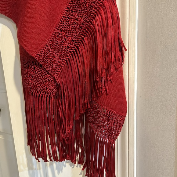 Embroidered baby alpaca & silk shawl scarf! - Picture 4 of 5